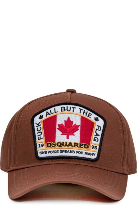 Hats for Men Dsquared2 Flag Patch Baseball Cap