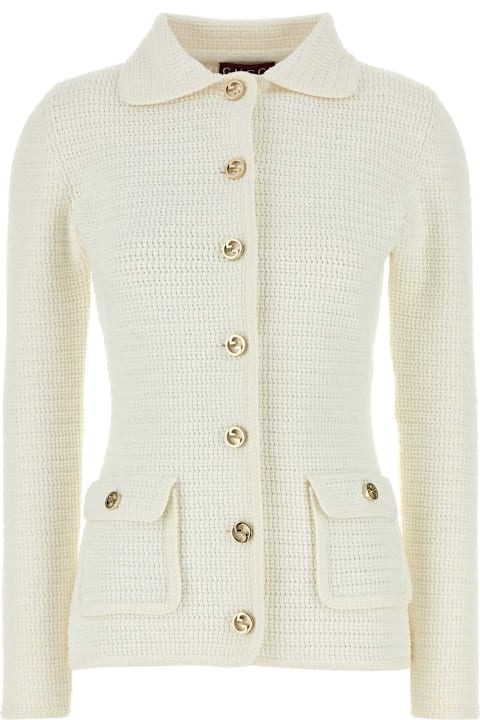 Gucci Clothing for Women Gucci White Stretch Crochet Blazer