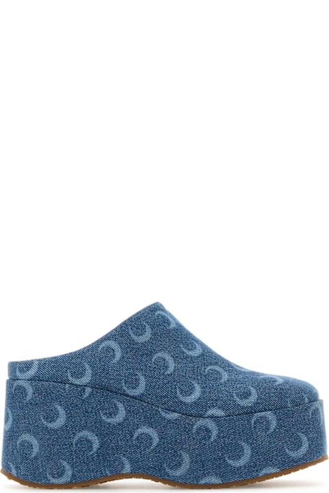 Marine Serre for Women Marine Serre Printed Denim Clogs