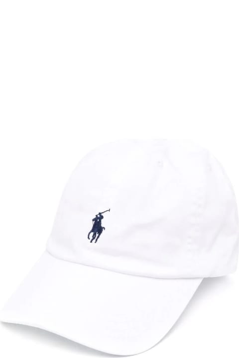 Ralph Lauren Accessories & Gifts for Boys Ralph Lauren White Baseball Hat With Blue Pony