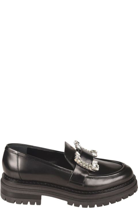 Sergio Rossi Shoes for Women Sergio Rossi Embellished Slip-on Loafers