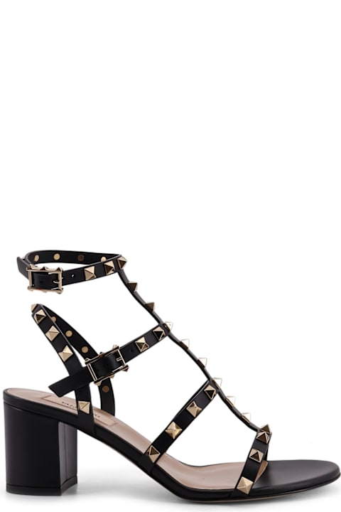 Valentino Garavani Rockstud Leather Sandals With Iconic Studs