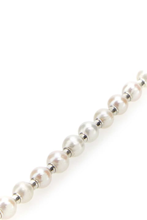 メンズ ブレスレット Emanuele Bicocchi Pearls And Silver 925 Bracelet