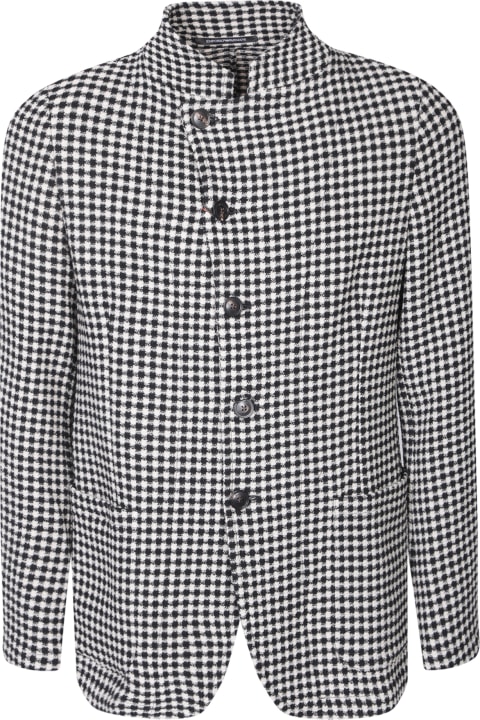 Emporio Armani Coats & Jackets for Women Emporio Armani Houndstooth Pattern White/black Jacket