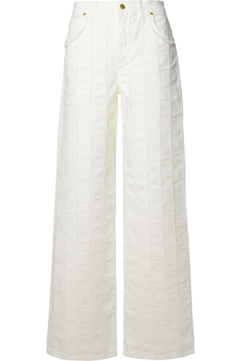 Blumarine Pants & Shorts for Women Blumarine White Cotton Jeans