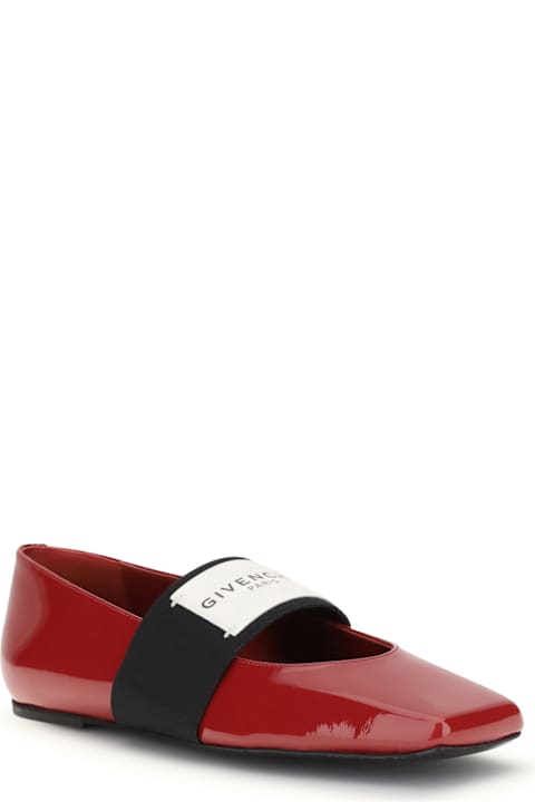 Homeware Givenchy Patent-leather Squared Ballerinas
