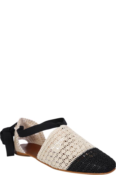 Castañer Flat Shoes for Women Castañer Gretel Ivory/black Espadrilles
