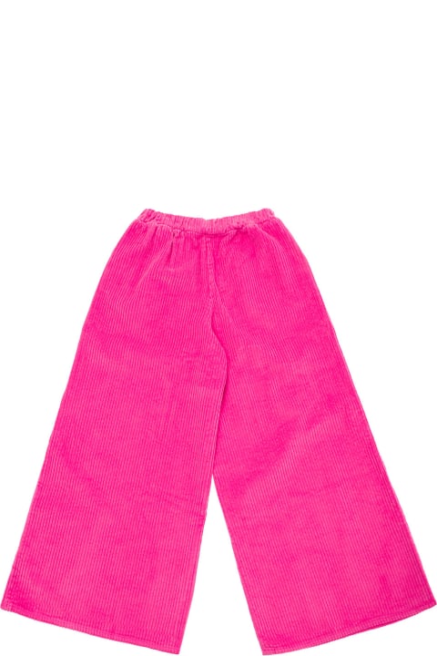 Emile Et Ida Bottoms for Girls Emile Et Ida Fuchsia High-waisted Pants With Buttons In Corduroy Girl