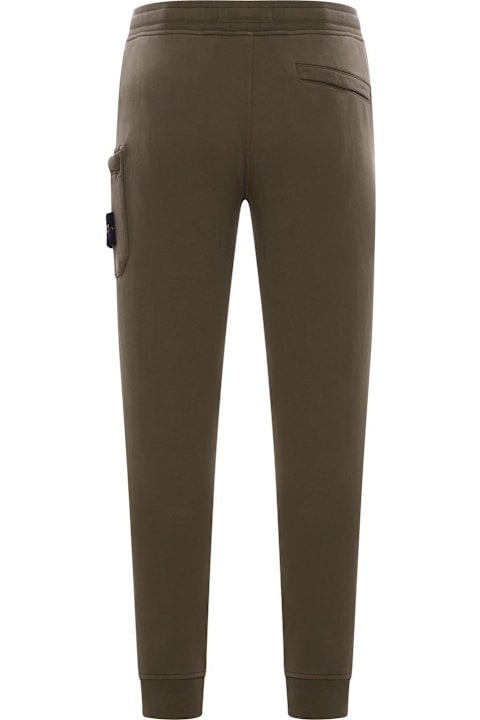 Pants for Men Stone Island Logo Patch Drawstring Trousers