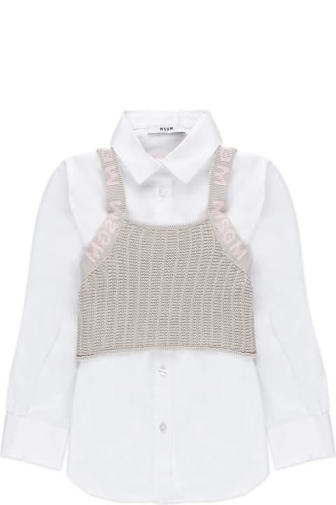 Topwear for Girls MSGM Cotton Shirt With Top