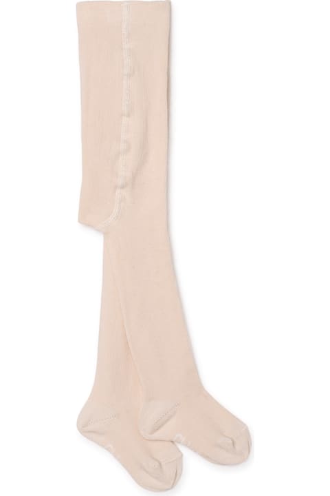 Chloé for Kids Chloé Pink Tights With Braided Pattern