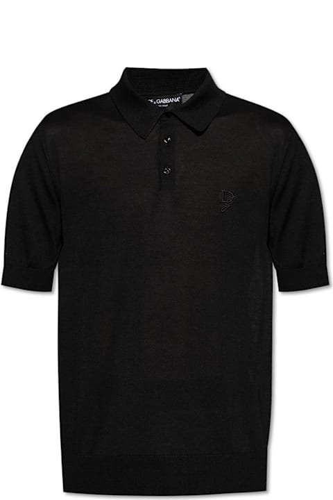 Homeware Dolce & Gabbana Logo Embroidered Polo Shirt