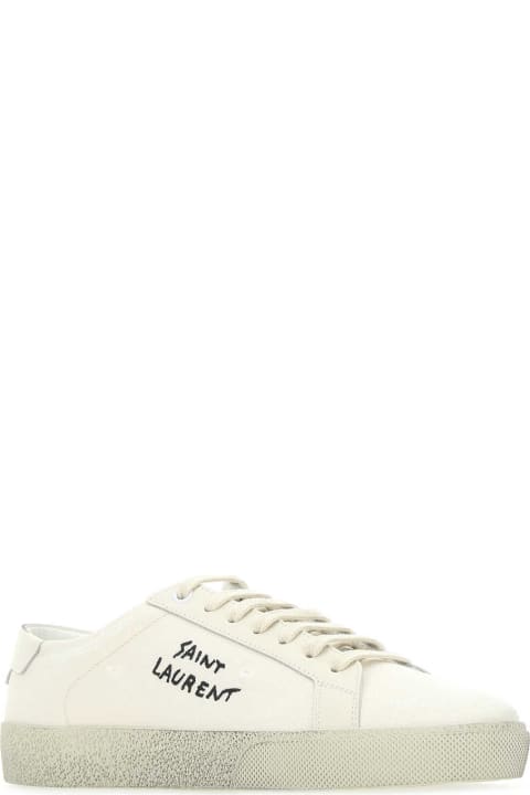 Homeware Saint Laurent Ivory Canvas Sl/06 Sneakers