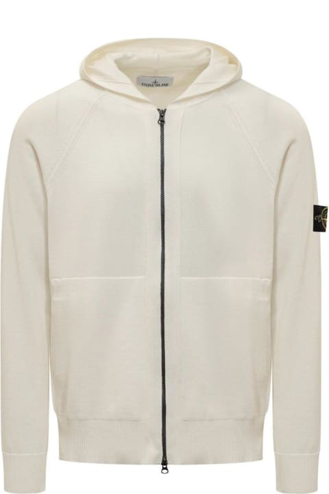 Fleeces & Tracksuits for Men Stone Island Logo Patch Zip Up Hoodie