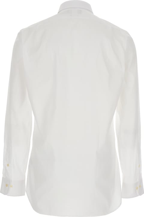 Fashion for Men Polo Ralph Lauren White Shirt With Pointed Collar And Embroidery On The Front In Cotton Man