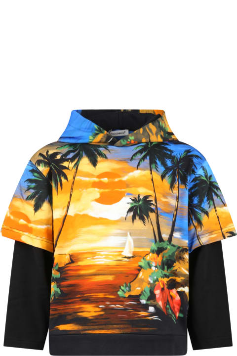 Multicolor Sweatshirt For Boy With Sunset