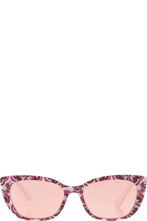 メンズ新着アイテム Dolce & Gabbana Sunglasses With Pink Majolica Print