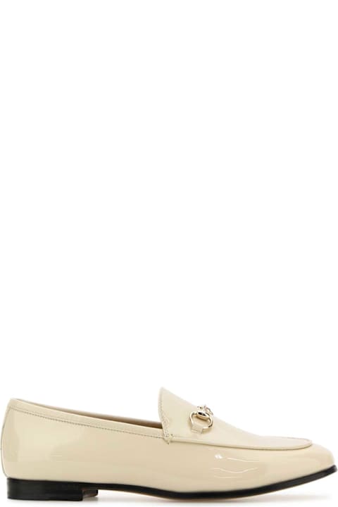 Gucci أحذية لـ السيدات Gucci Ivory Leather Loafers