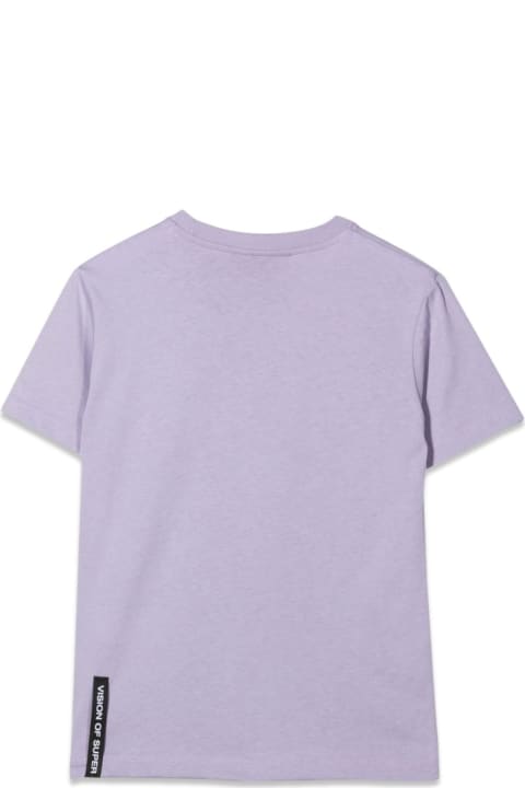 Vision of Super T-Shirts & Polo Shirts for Girls Vision of Super Lilac Kids T-shirt With Tongue Print