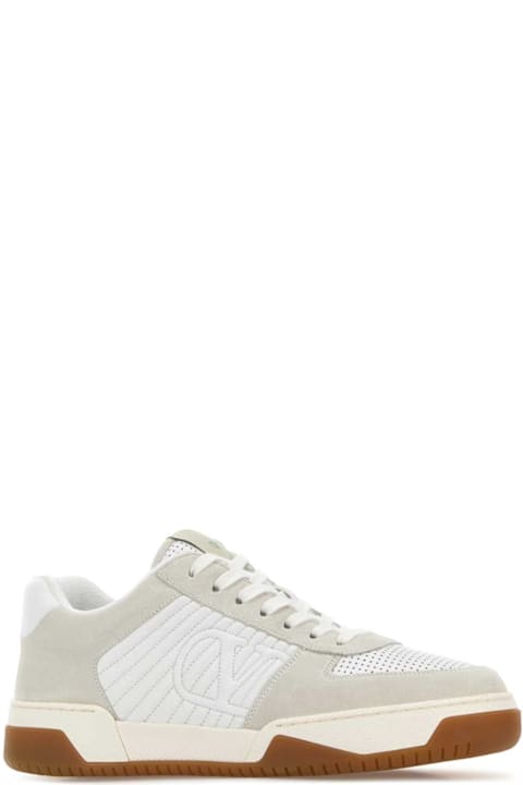 Homeware Valentino Garavani Two-tone Leather And Suede Sneakers