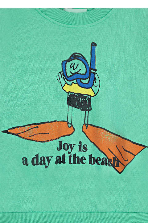 أدوات منزلية Bobo Choses Green Sweatshirt For Kids With Diver Print