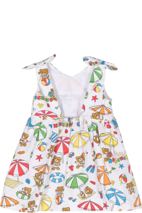 Sale for Baby Girls Moschino Dress With Teddy Bear Print