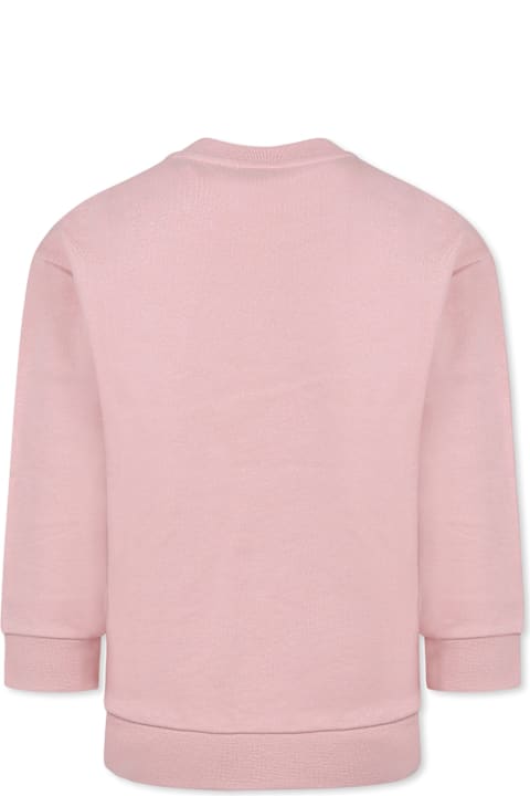 Fendi Topwear for Girls Fendi Pink Sweatshirt For Girl With Logo