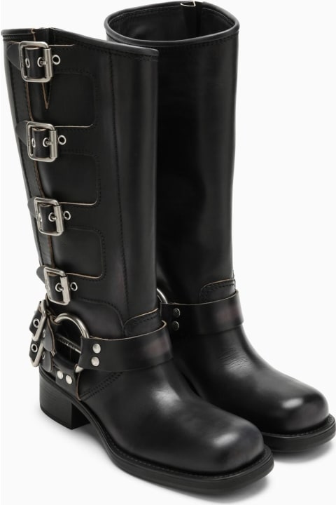 Boots for Women Miu Miu Boots With Black Leather Buckles