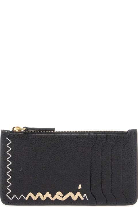 Marni محافظ لـ السيدات Marni Embroidered Card Holder