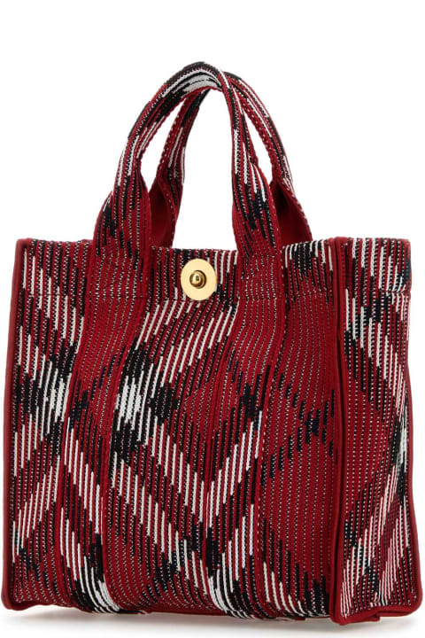 Burberry Totes for Women Burberry Embroidered Fabric Handbag