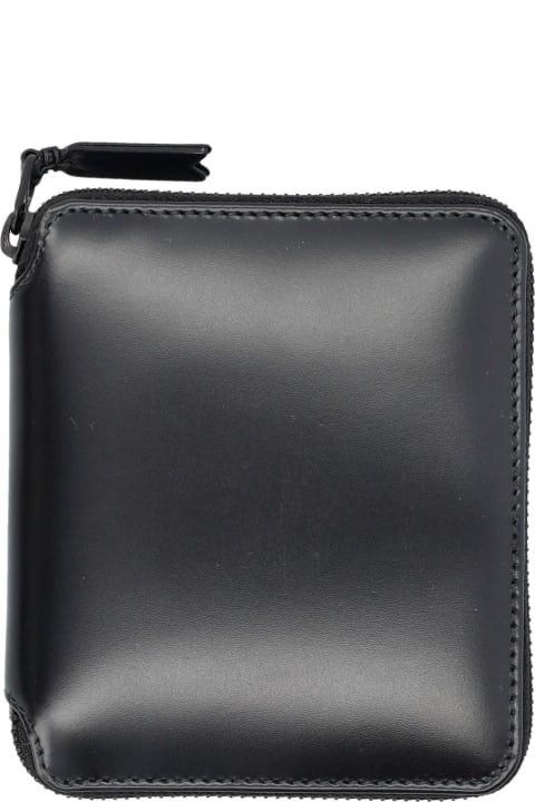 Comme des Garçons Wallet Wallets for Men Comme des Garçons Wallet Very Black Vertical Zip Around Wallet