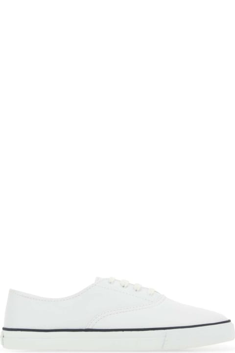 Shoes Sale for Women Saint Laurent White Leather Tandem Sneakers