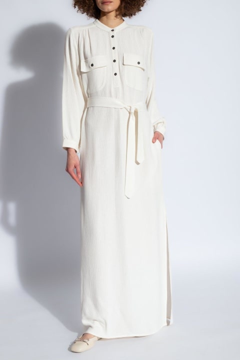 Fashion for Women A.P.C. Marla Crinkled Belted Maxi Shirt Dress