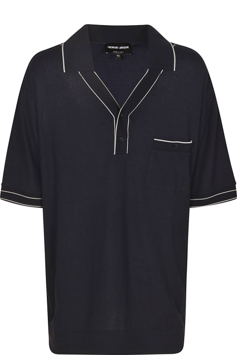 Giorgio Armani for Men Giorgio Armani Viscose & Wool Polo Shirt