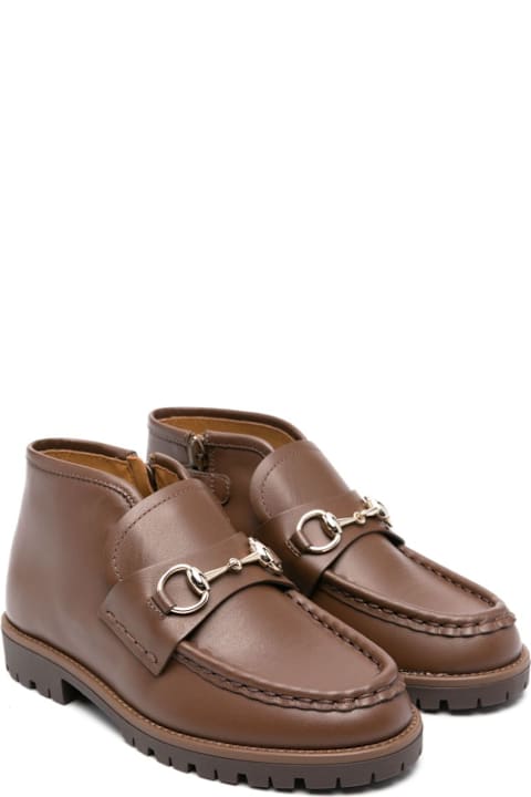 Gucci أحذية لـ بنات Gucci Brown Baby Shoe