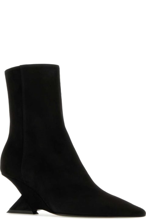 The Attico Boots for Women The Attico Black Suede Cheope Ankle Boots
