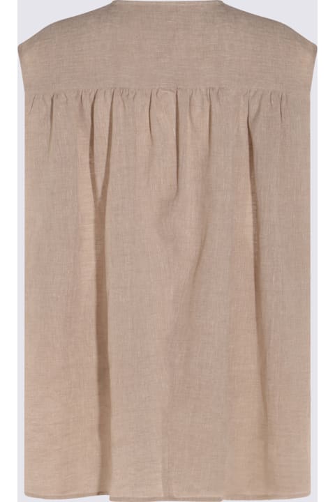 Fabiana Filippi ملابس علوية لـ السيدات Fabiana Filippi Beige Linen Top