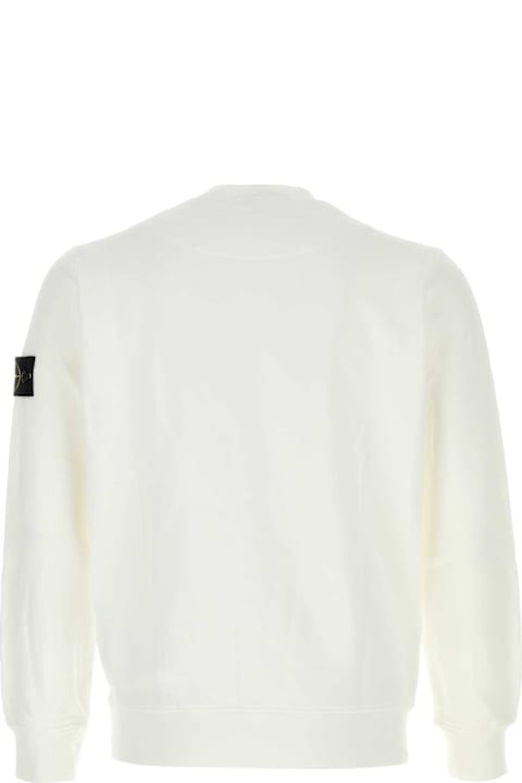 Fashion for Men Stone Island White Cotton Sweatshirt