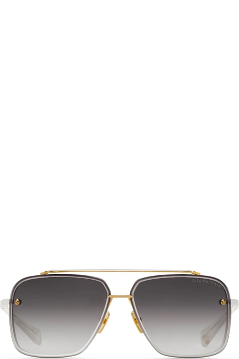 Dita لـ Kids Dita Mach-six - Matte White/ Yellow Gold Sunglasses