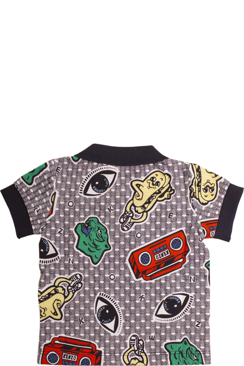 メンズ新着アイテム Kenzo Kids Newborn Polo Shirt With Print