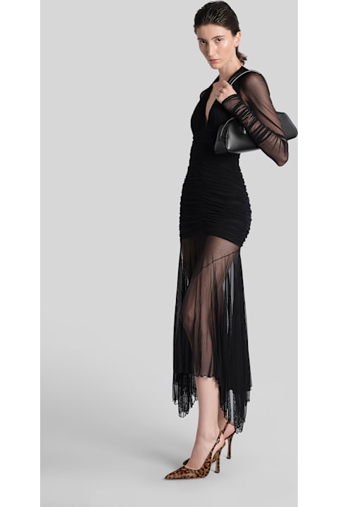 Blumarine for Kids Blumarine Long Dress In Black Polyamide