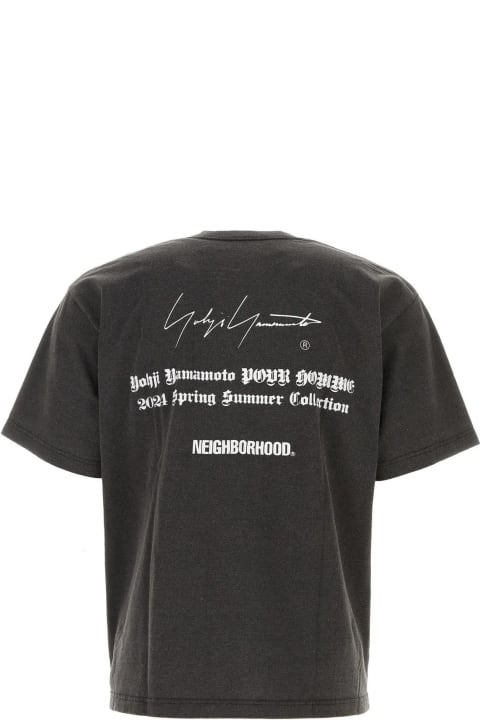 Yohji Yamamoto for Men Yohji Yamamoto Dark Grey Cotton Yohji Yamamoto X Neighborhood T-shirt