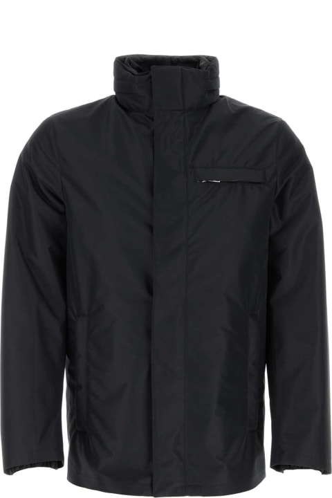 Coats & Jackets for Men Prada Black Nylon Padded Jacket