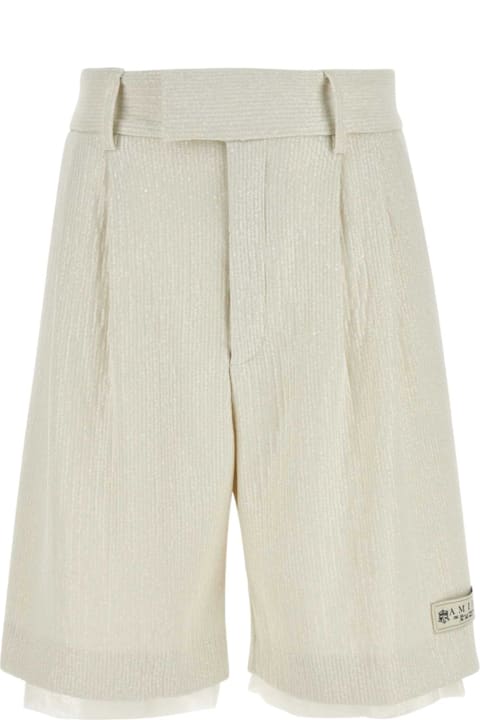 Sale for Men AMIRI Ivory Stretch Polyester Bermuda Shorts