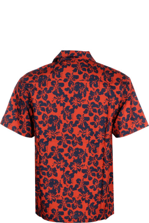 Hibiscus Camo S/s Bowling Shirt