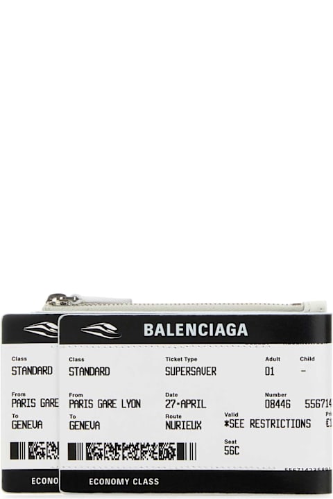 Homeware Balenciaga Printed Canvas Carta Di Imbarco Passport Card Holder