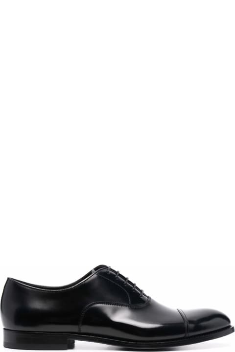 Fashion for Men Doucal's Black Leather Lace Up Oxford Shoes