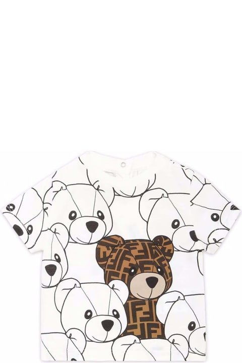 Fendi T-Shirts & Polo Shirts for Baby Boys Fendi Fendi Kids T-shirts And Polos White