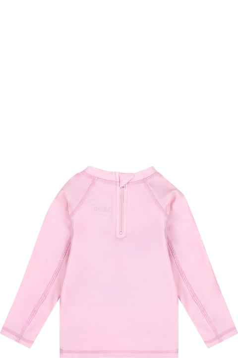 Molo Kids Molo Pink T-shirt For Baby Girl With Smiley