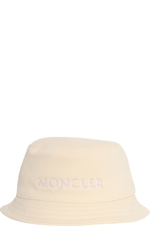 ガールズ Monclerのアクセサリー＆ギフト Moncler Beige Bucket Hat